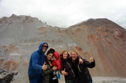 Vulkan Chaiten - wir sind oben, zusammen mit Jason und seiner Familie aus Brooklyn!